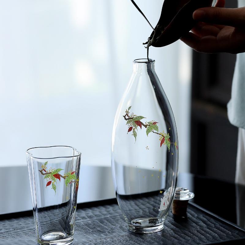 春归高硼硅玻璃冷泡瓶春季绿茶泡茶器家用多功能水培容器花瓶花插