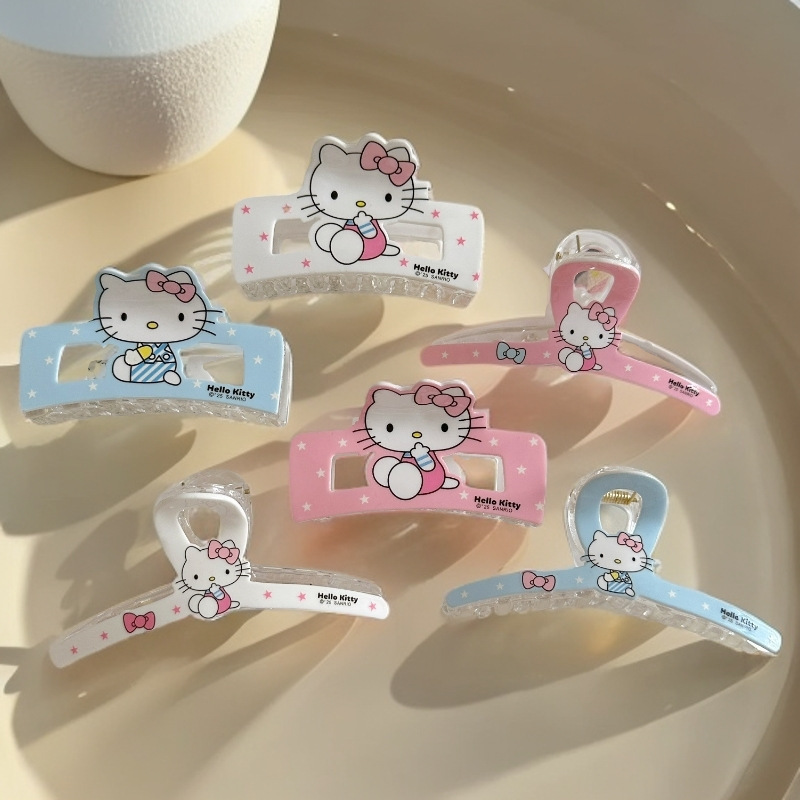 卡通少女甜美粉色发夹高级感精致抓夹夹子头饰发饰女鲨鱼夹