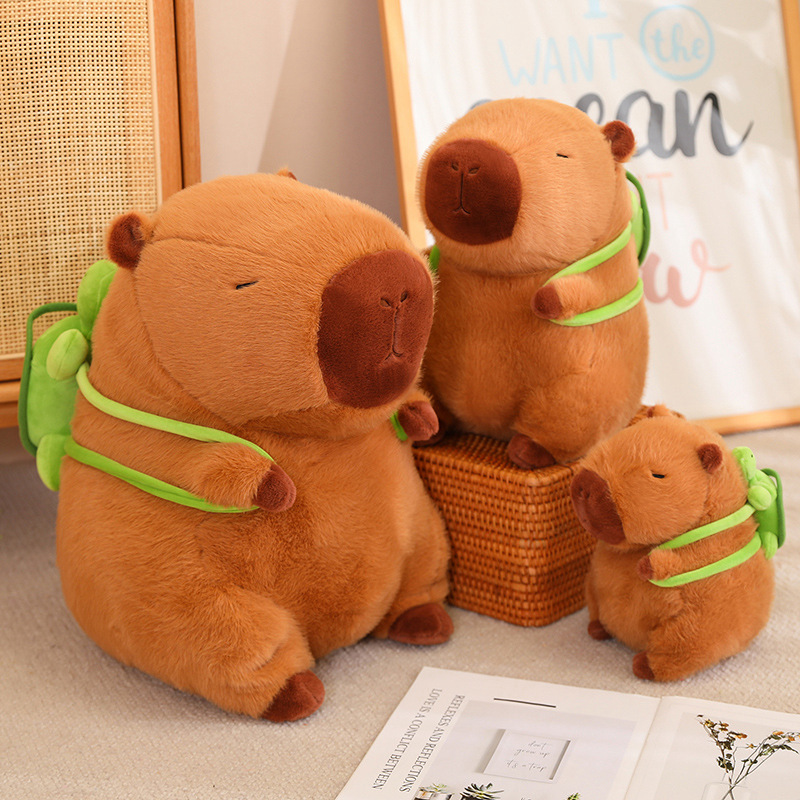 卡皮巴拉公仔玩偶坐姿网红水豚君毛绒玩具capybara抱枕女生