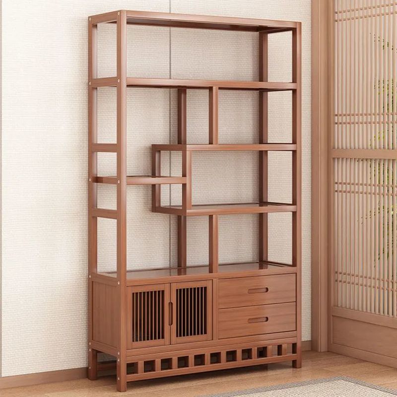 2025新款中式博古架多宝阁茶艺展示柜客厅书架收纳古董摆件