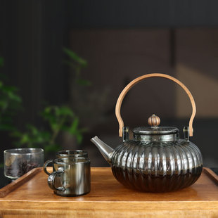 过滤南瓜 茶壶泡茶家用耐高温电陶炉围炉蒸煮茶器烧水壶茶具套装
