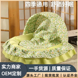通用碎花公主床春夏猫咪窝吉娃娃宠物床网红猫沙发 猫窝四季