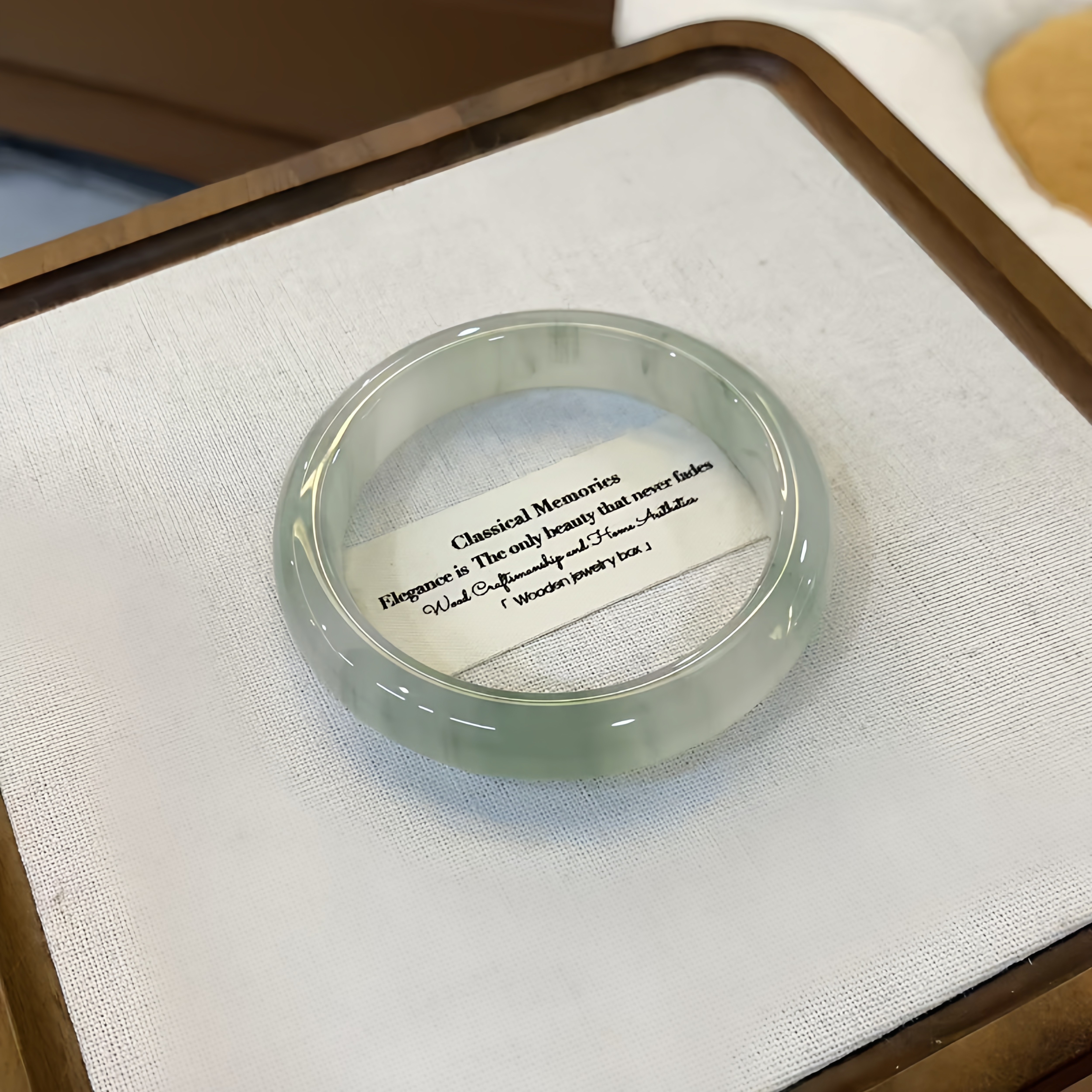 玉长情【百花系列】翡翠手镯冰种飘花缅甸真玉手镯子女平安镯处理