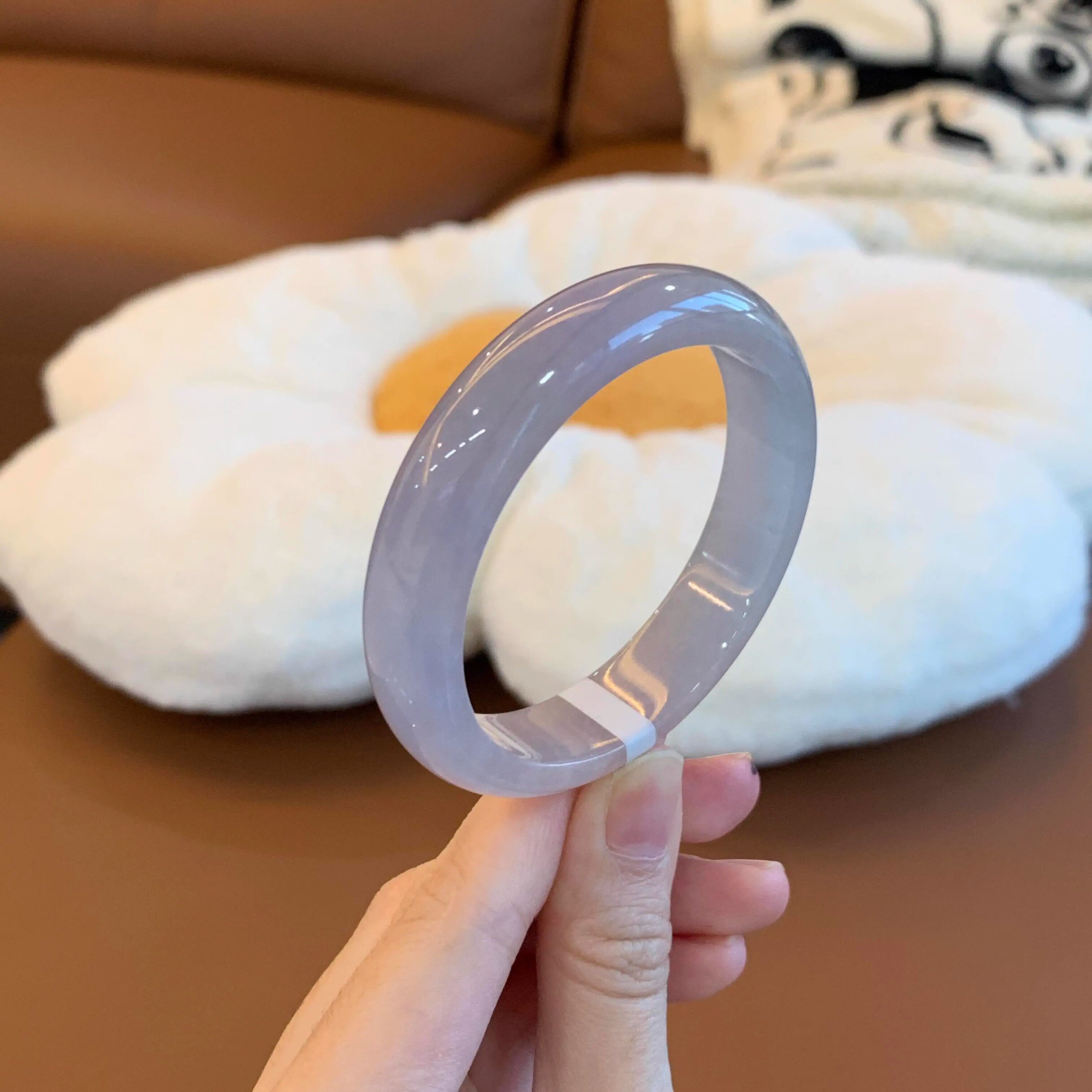 玉长情【如诗系列】高端翡翠手镯紫罗兰冰种冰透女款真玉石手镯子