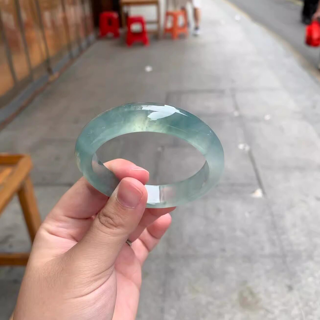 玉长情【百花系列】翡翠玉手镯子