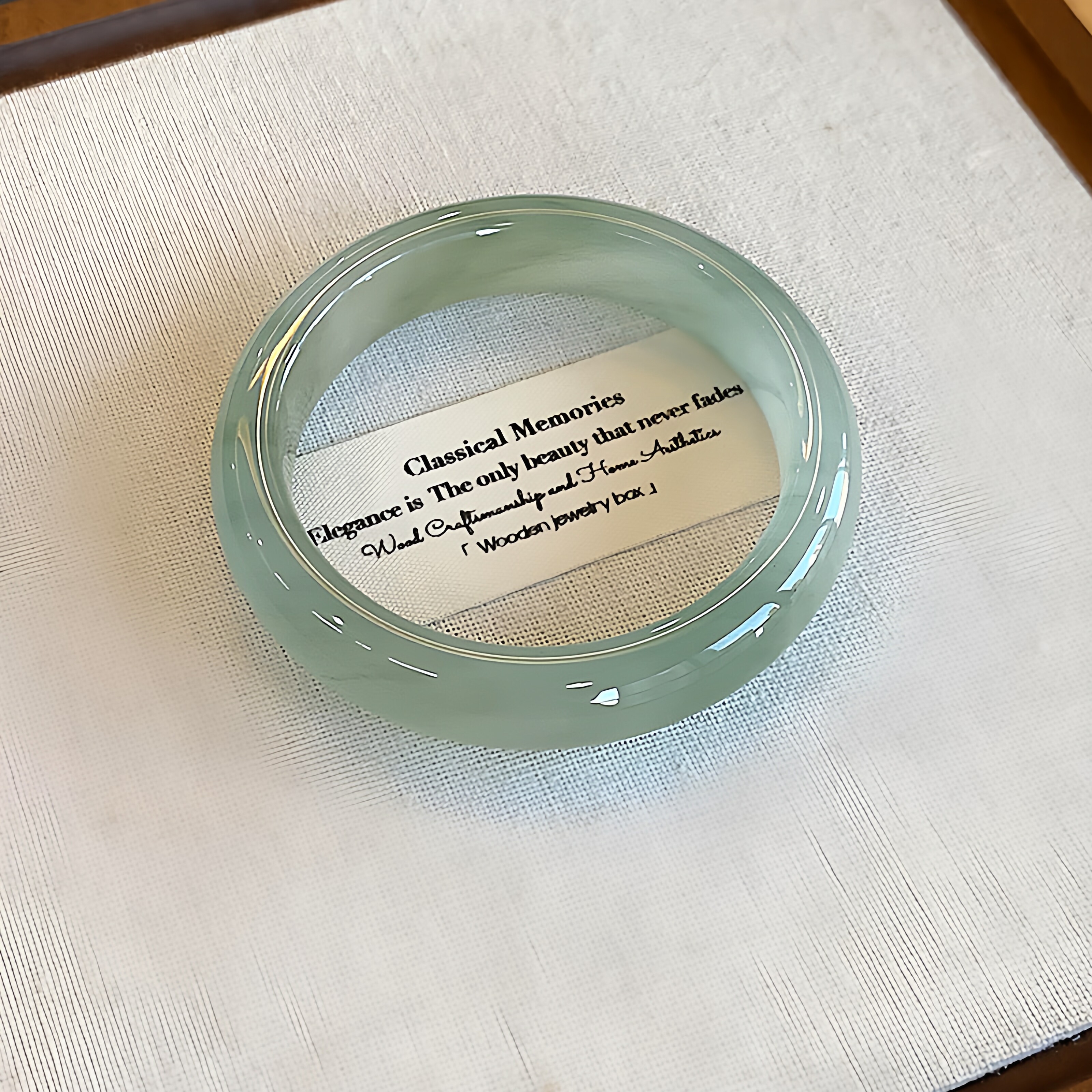 玉长情【丹青系列】缅甸高端翡翠玉手镯子正品冰种飘花女玉石处理