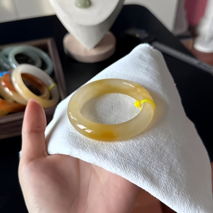 玉长情【清水系列】玉手镯翡翠玛瑙黄翡平替石英岩真玉手镯子处理