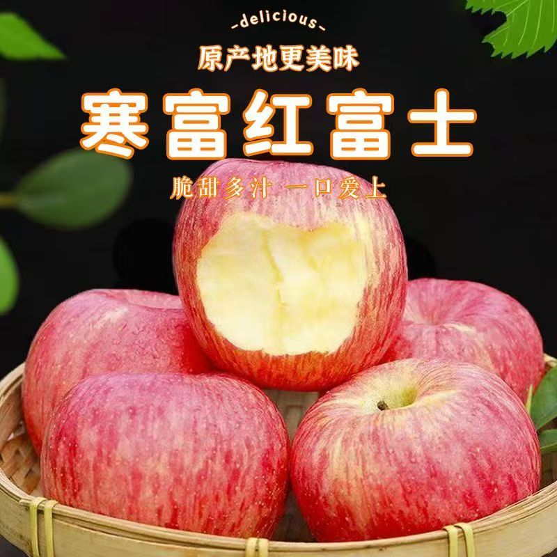 大连正宗寒富红富士苹果脆甜水果新鲜直发整箱当季果园直发