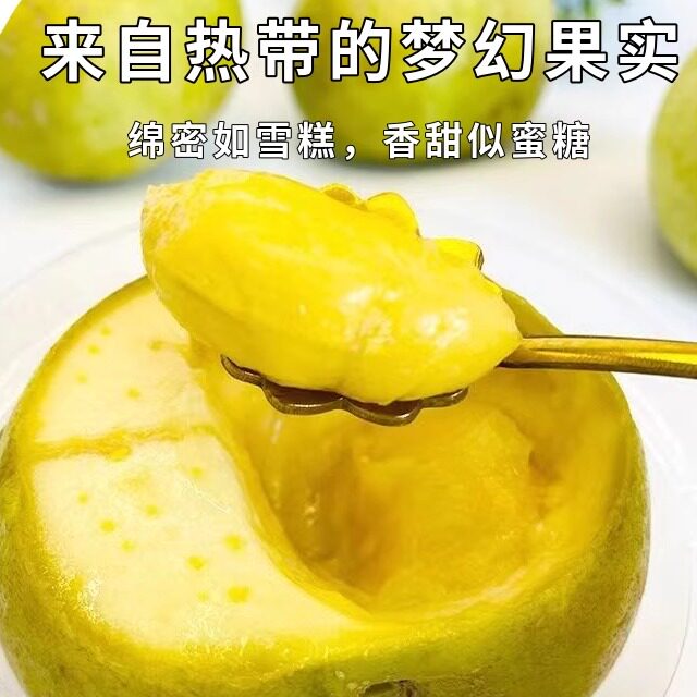 顺丰云南白柿冰淇淋果新鲜版纳奶香冰激凌果稀奇古怪雪糕果5