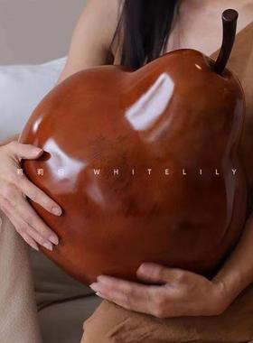 中古摆件梨子艺术家居装饰品侘寂风雕塑高品质玻璃钢工艺品