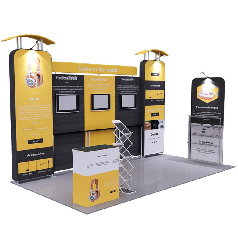 便携式快幕秀搭建布艺搭建 架子广C告安装展会 背景展示架展位展