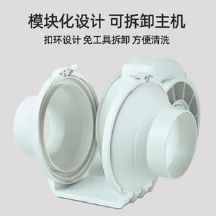 风机房排NGK油烟家抽用管斜流厨道静音通风换气新风机卫生间排气