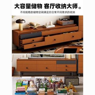实木电视柜中古电视柜柜厅20250200家用收纳家储物柜一客体复古地