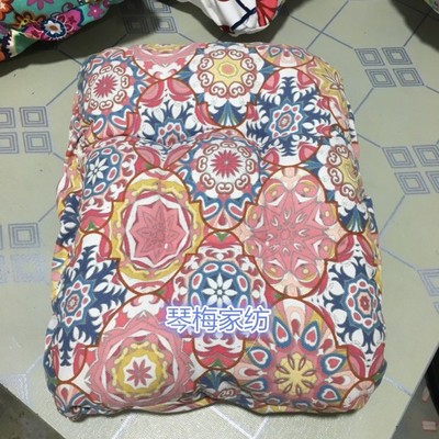 帆布印花长方形学生凳子垫套 钢琴椅垫 工厂屁垫松紧垫罩一体坐垫