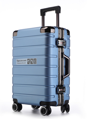 纯PC行李箱女铝框拉杆箱男24寸学生旅行箱大容量密码箱20寸登机箱