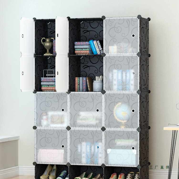 简易衣柜现代简约树脂成人钢架折叠组装布艺衣橱组合收纳柜子宿舍