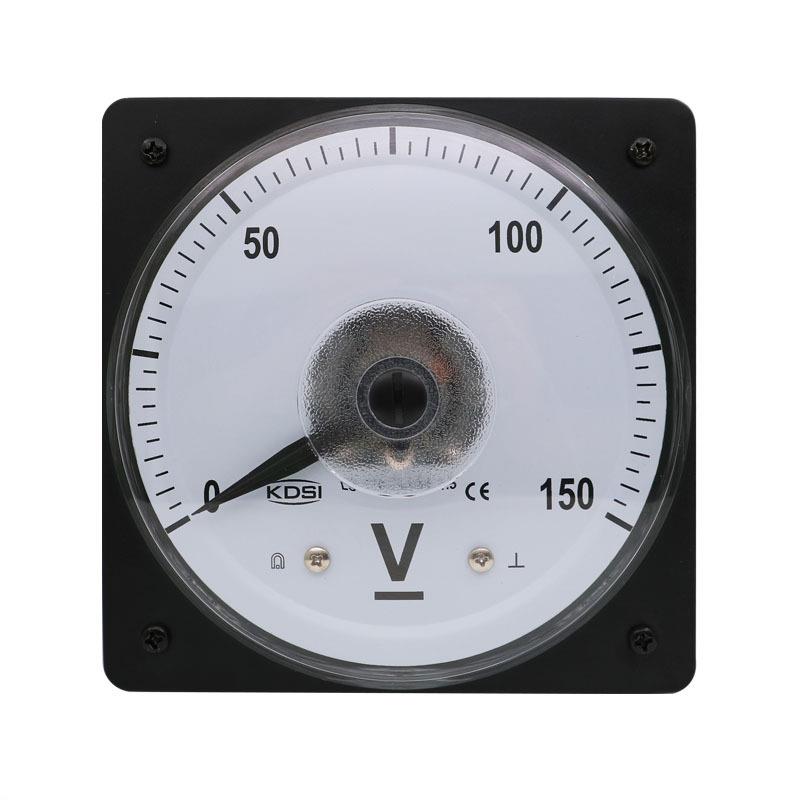 KDSI直流电压表LS-110 DC150V指针显示电表 圆形开孔船用仪表