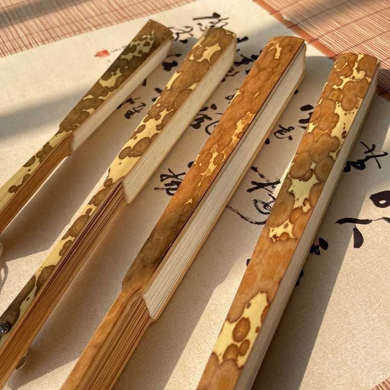 梅妃扇古风文玩扇子6寸7寸8寸9寸10寸空白可题字宣纸苏工扇面