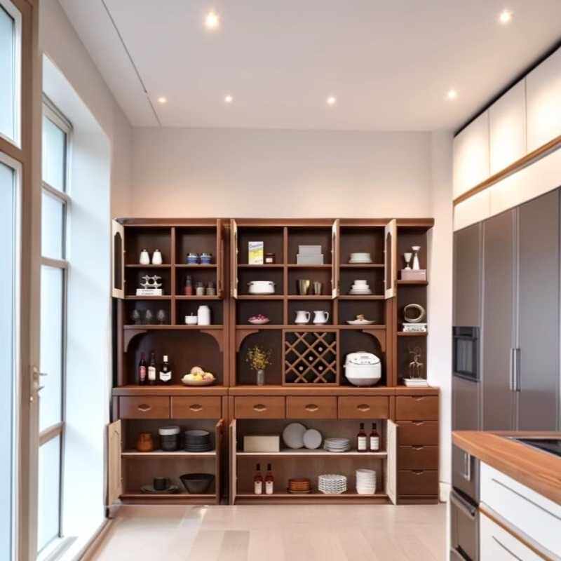 福州福清宁德实木酒柜厨房玄关隔断置物展示柜简约轻奢茶水储物柜