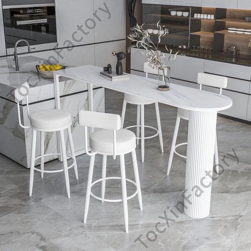 LCP2岩板吧台桌家用北欧简约中岛台餐桌客阳台隔断柜靠墙厨房