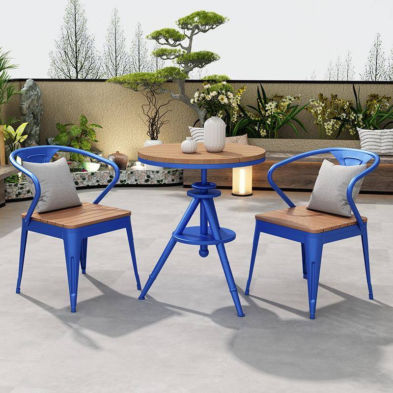 防水防晒露天阳台桌椅组合户外可升降小圆桌别墅花园休闲室外