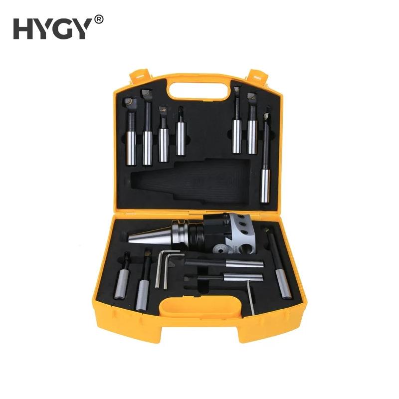 3寸镗头套装F1-18mm配BT40镗刀柄+12PCS镗刀BT40-F1-18-12PCS套装