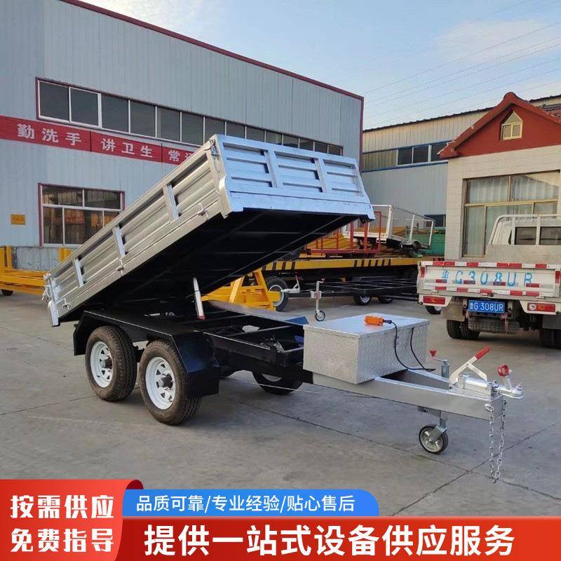 液压仓栏拖车翻斗拖挂现货生产欧式自卸式拖车液压自卸箱笼拖车