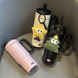 绚青316新款不锈钢保温杯大容量水杯子吸管水杯车载随行咖啡杯女