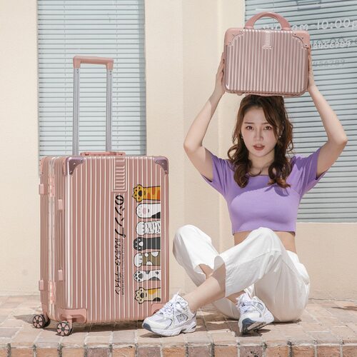 行李箱女日系卡通登机男铝框拉杆箱2022年新款拉杆旅行箱结实耐用