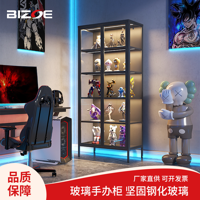 透明玻璃手办柜展示柜奖牌收藏架家用书柜卡通模型动漫摆件陈列柜