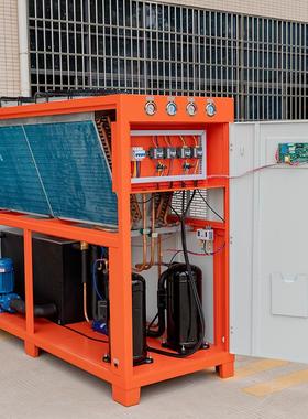 20匹风冷冷水机吸塑吹膜挤出冷却10P风冷式制冷机PVC塑料板冷水机