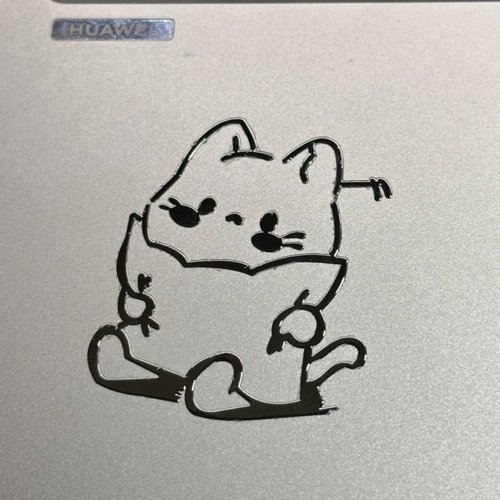 小猫咪抱枕卡通3D立体金属贴纸