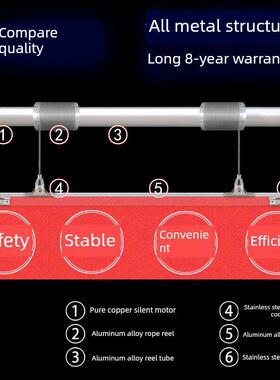 吉佳电动吊旗车展厅吊旗杆4S店吊旗遥控自动系统