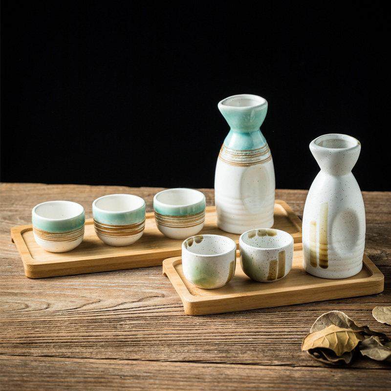 日式清酒瓶套装陶瓷清酒酒具古风白酒分酒器烧酒杯酒盅温酒器酒壶