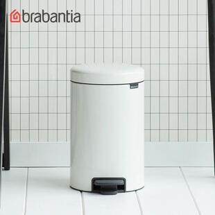 brabantia柏宾士垃圾桶家用进口脚踏卫生桶不锈钢化妆室带盖子12L
