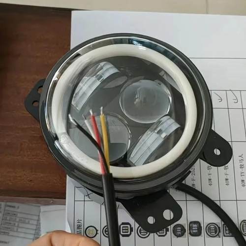 新款强光LED圆形组合防雾灯4寸大灯一体远近光日行灯白色光改装用