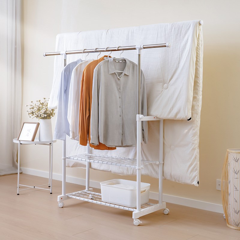 晾衣架落地阳台折叠家用室内室外伸缩挂衣晒被子神器晒衣架凉衣杆