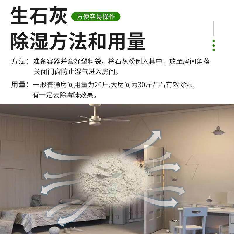 生石灰粉10斤除湿防潮防霉吸水