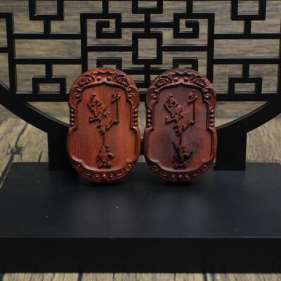 雷击枣木魁星点斗挂件吊坠道家法器随身配饰老料深色精雕手工打磨