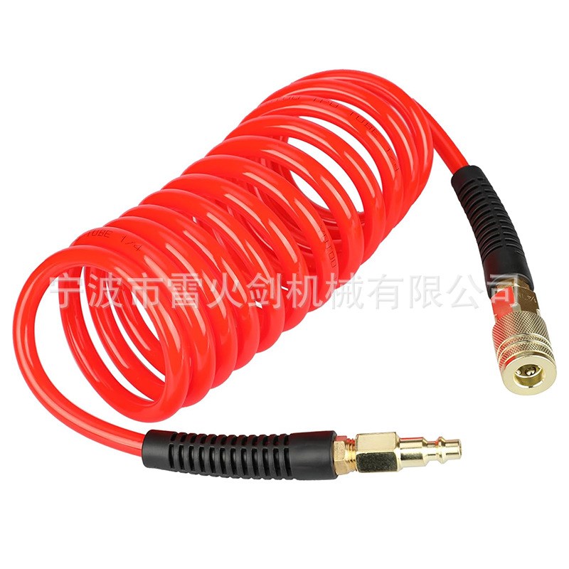 PU气管 5*8 6.5*9.5 v 8*12空气软管 7,5米带美式快速接头铁镀铜