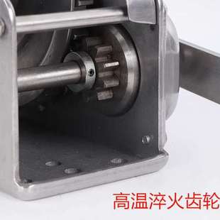 304家用手摇绞盘双向自锁 不锈钢手摇绞盘 5吨车载不锈钢手动绞盘