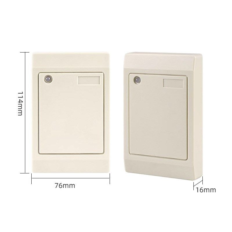 IDIC门禁读卡器刷卡器支持WG2A634输出(白并黑)室外防水门禁读