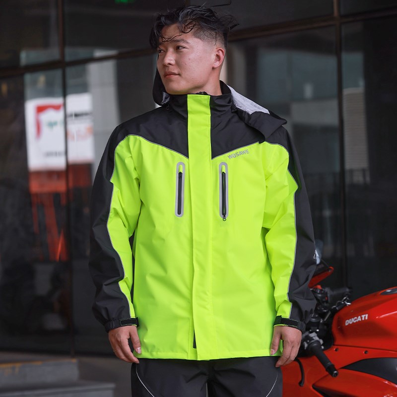 沃萨维摩托车分体式雨衣男女款抗大雨骑行外卖骑手防雨冲锋衣