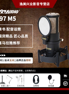 797M5专业大振膜电容麦克风录音有声书配音声卡唱歌直播专用设备