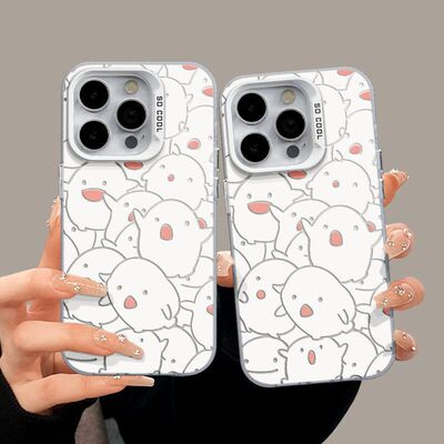 iPhone17少女心12华为PURA90苹果14可爱白胖胖16Plus手机壳硬荣耀X80I彩银Turbo5适用OPPOReno15卡通13ProMax