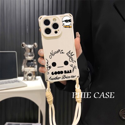 iPhone17四角开孔13周边OPPOFindx9透明苹果16斜挎手腕挂绳14防摔创意白敬亭应援15plus适用手机壳软12ProMax