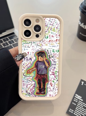 苹果17手机壳软16plus适用iPhone13糖果1512ProMax周杰伦涂鸦VIVOY300T周边OPPORENO14卡通荣耀400个性