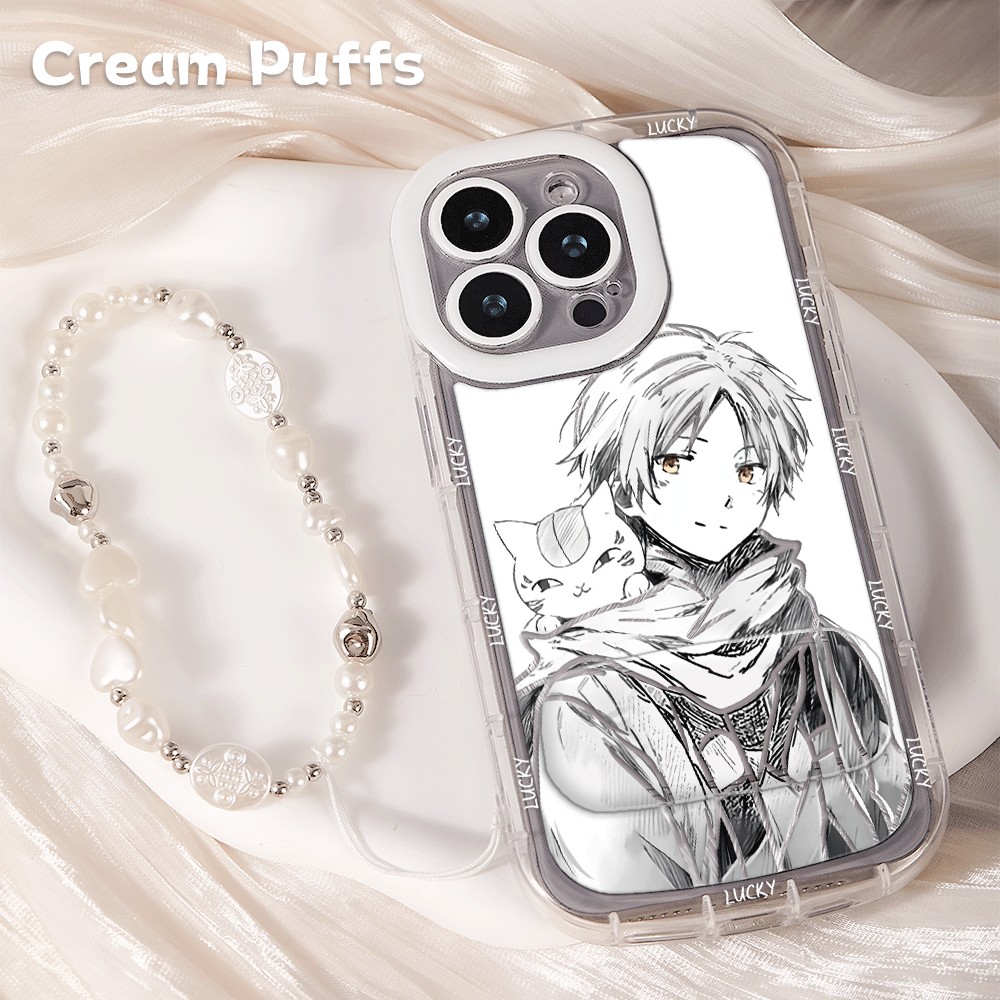 华为Pura80手机壳软苹果14镜子支架13卡通一加ACE6适用17ProMax线稿夏目友人帐iPhone16带挂绳15plus创意x300