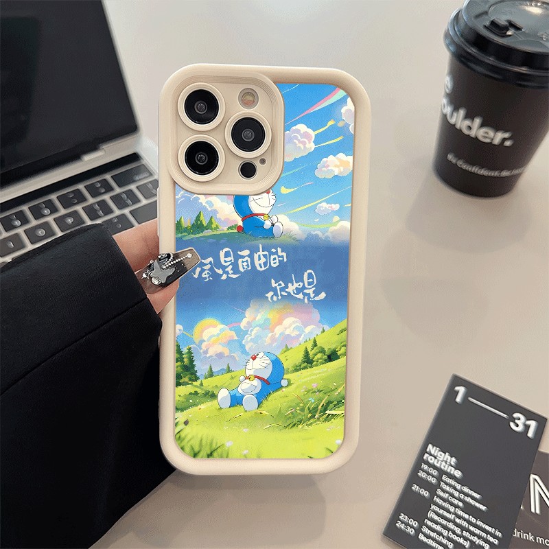 小米17手机壳软16ProMax云朵叮当猫X200S苹果13糖果ins风华为Nova14小清新15PLUS适用iPhone12卡通OPPOFINDX9