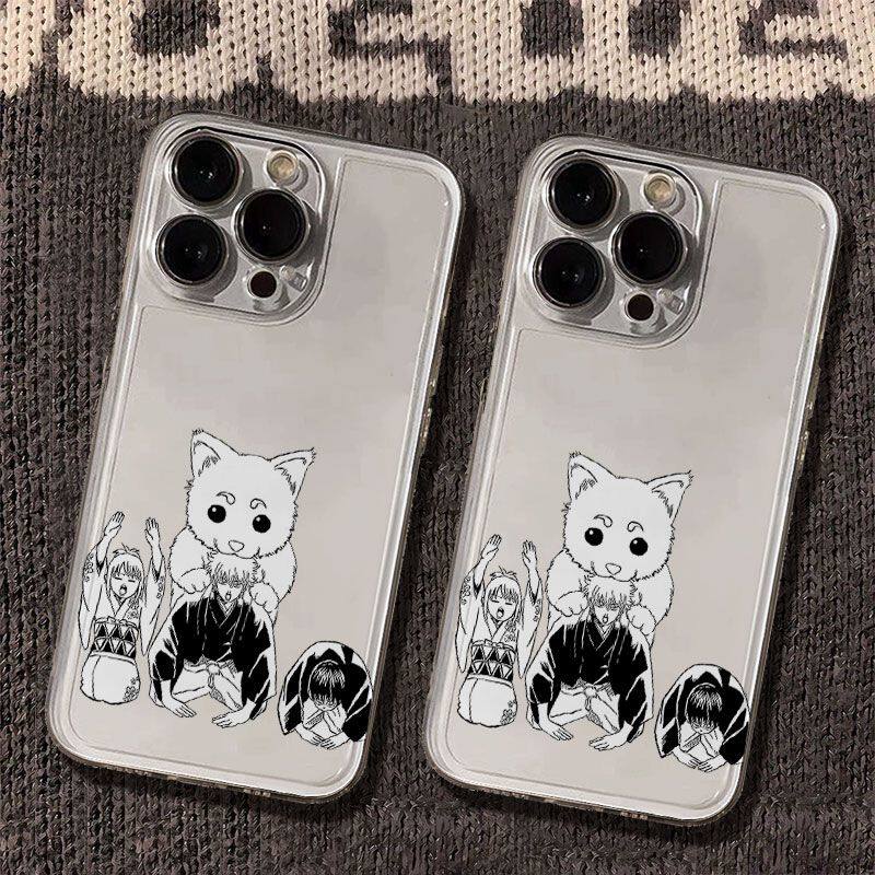 苹果16软小米17适用15PLUS透明iPhone12手机壳13ProMax黑白漫银魂动漫OPPOFINDX9简约华为NOVA14红米K80Ultra